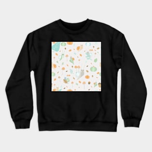 Cottagecore Pumpkin Snails Pattern Crewneck Sweatshirt